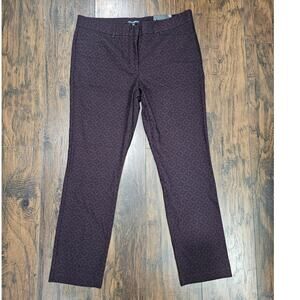 Mario Serrani Italy Pants Trousers Size 14 Purple Black Tummy control New